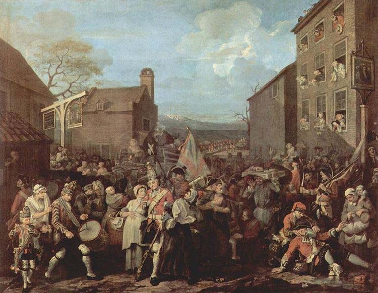William Hogarth March of the Guards to Finchley Sweden oil painting art